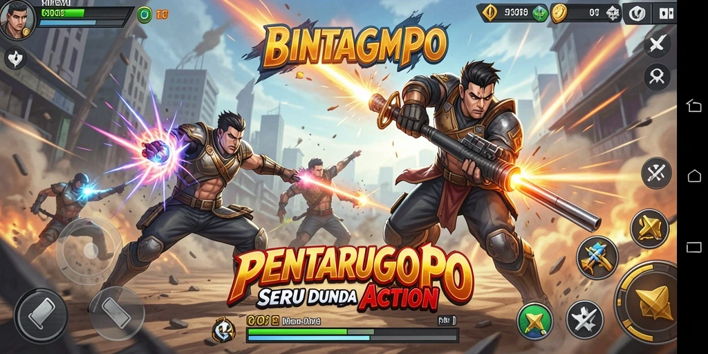 Tangkapan layar gameplay BINTANGMPO yang penuh aksi.