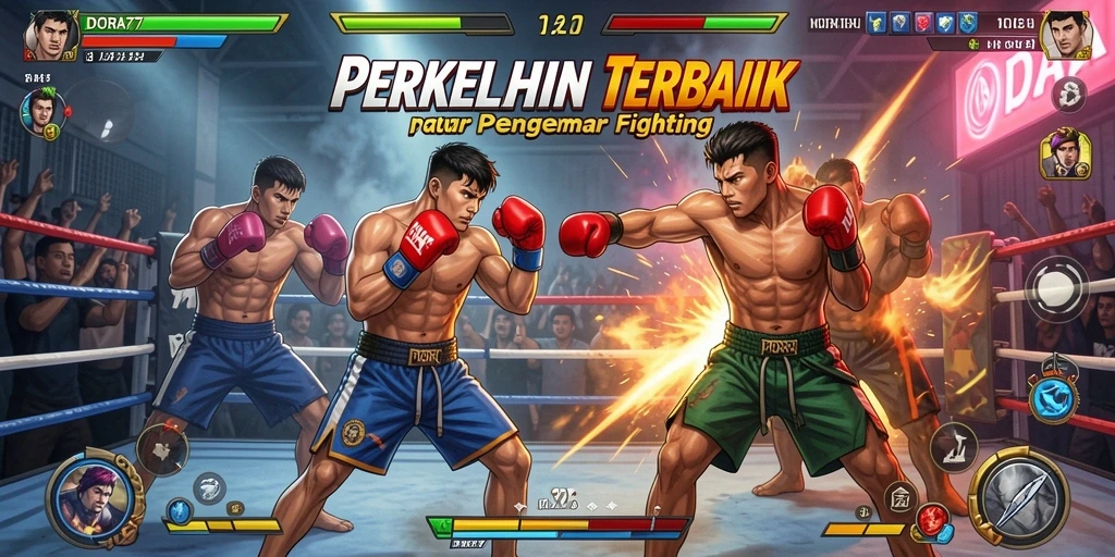 Gameplay DORA77 menampilkan pertarungan yang mendebarkan dan karakter beragam.
