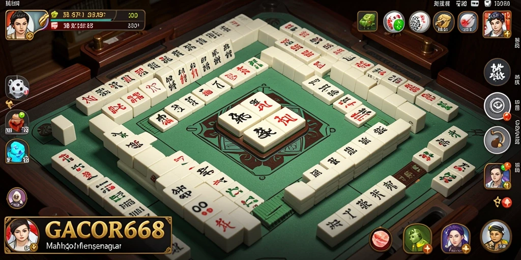 Tangkapan layar gameplay GACOR668 yang menampilkan aksi Mahjong yang mendebarkan.