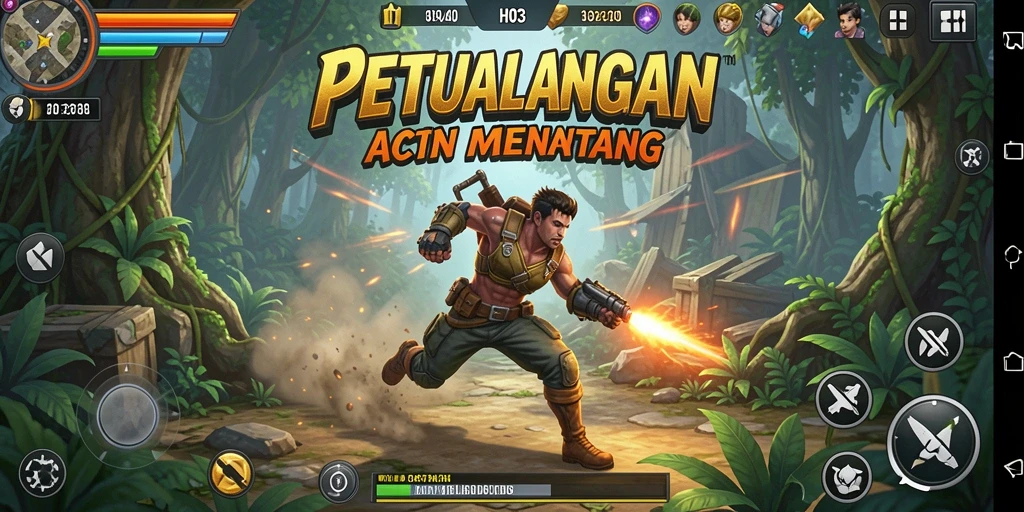 Tampilan gameplay H03 yang mendebarkan dan penuh aksi.