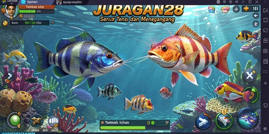 Tampilan gameplay Tembak Ikan JURAGAN28 yang menegangkan.