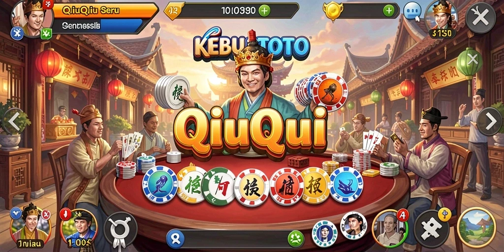 Tampilan gameplay seru di KEBUNTOTO saat bermain QiuQiu.