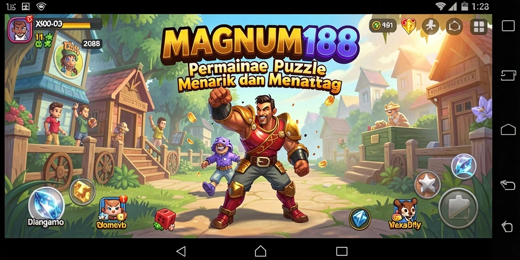 Screenshot gameplay MAGNUM188 menampilkan berbagai teka-teki menantang.