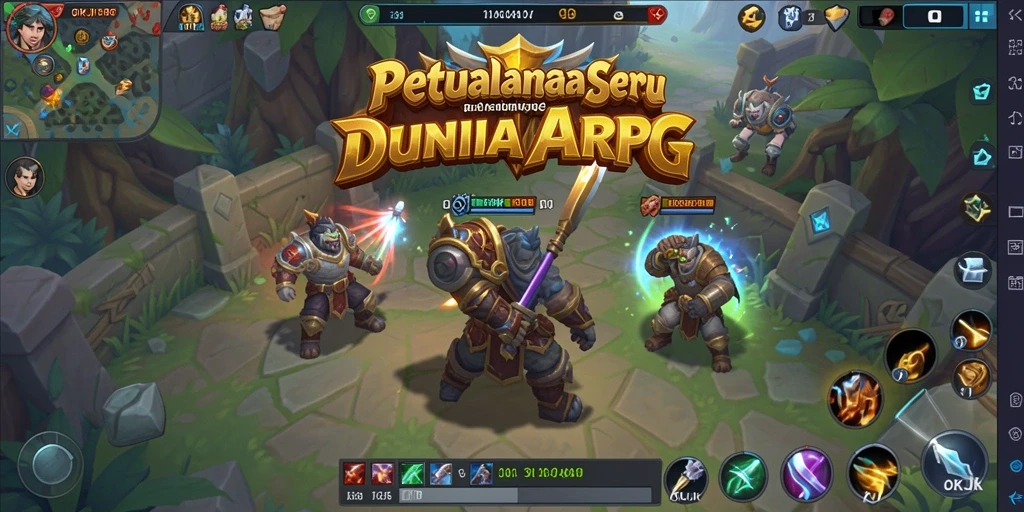 Tampilan gameplay ARPG yang mendebarkan di OKJK.