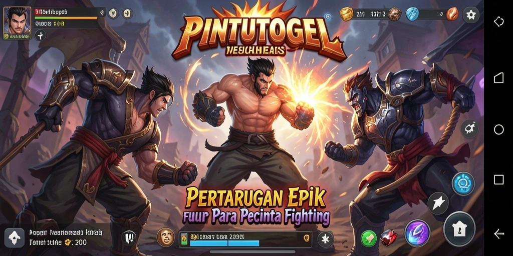 Tangkapan layar gameplay PINTUTOGEL dengan aksi pertarungan yang mendebarkan.