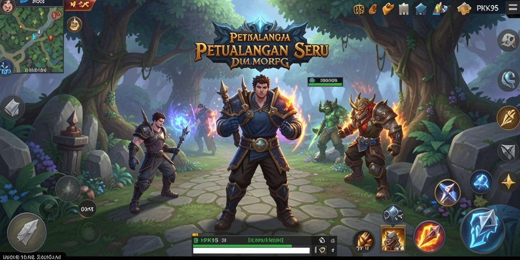 Screenshot gameplay PK95 yang menampilkan aksi pertempuran seru.