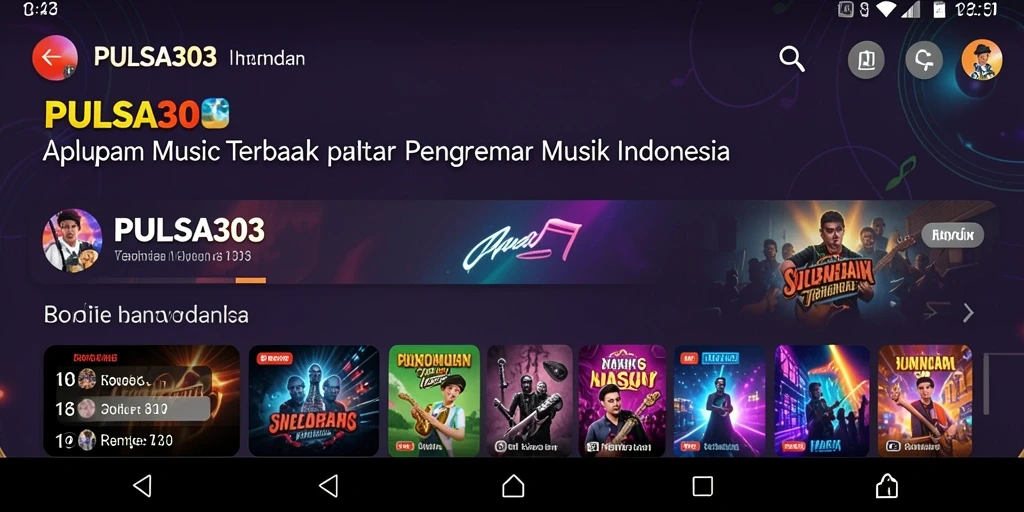Tampilan antarmuka PULSA303 yang modern dan menarik saat memutar lagu.