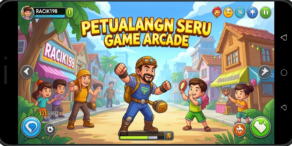 Tangkapan layar gameplay seru dalam RACIK198 yang penuh warna.