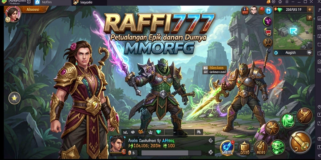 Tampilan gameplay seru RAFFI777 yang penuh aksi.
