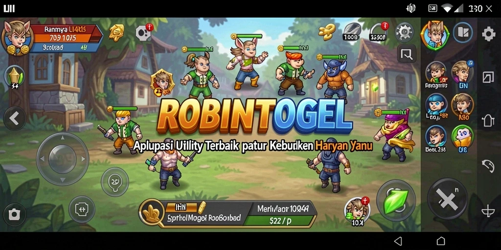 Tampilan utama ROBINTOGEL dengan fitur-fitur Utility yang mudah digunakan.