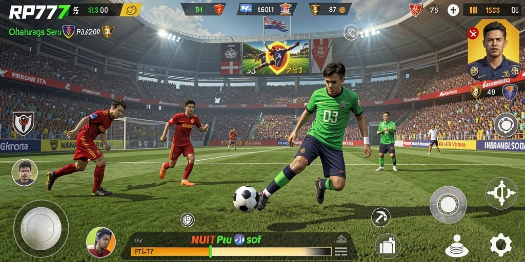 Gameplay seru RP777 dengan grafis olah raga menarik.