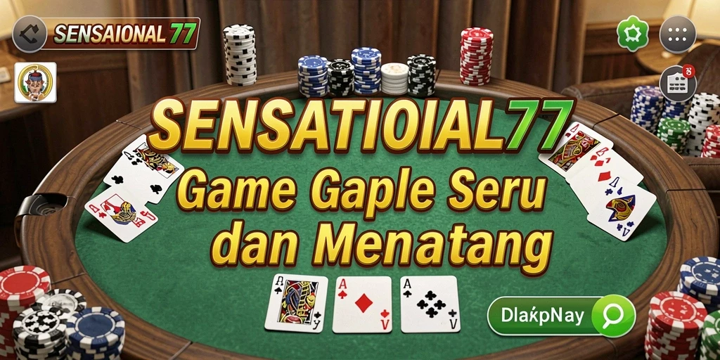 Tampilan seru gameplay Gaple di SENSATIONAL77.