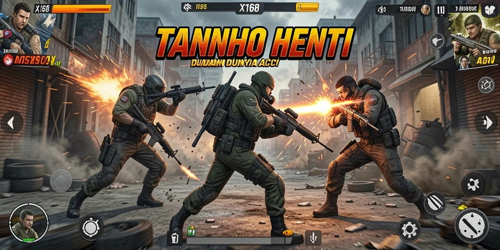 Screenshot gameplay X168 menampilkan aksi seru pertarungan karakter.