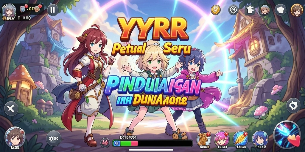 Gameplay seru dalam YYRR dengan karakter-karakter Anime
